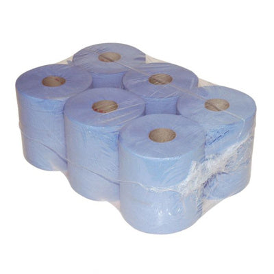 Poetsrol midi 1-laags blauw | 6x300m