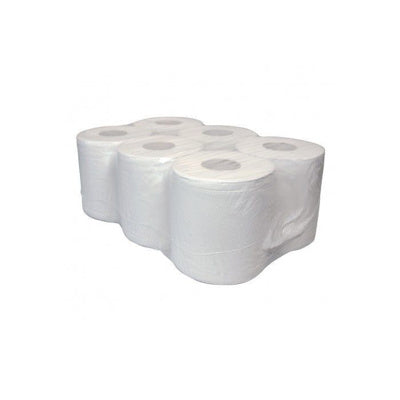 Poetsrol midi 1-laags wit | 6x300m
