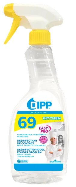 DIPP N° 69 | 750 ML Desinfectiemiddel zonder spoelen - vergunningsnummer BE-REG-01016